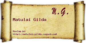Matulai Gilda névjegykártya